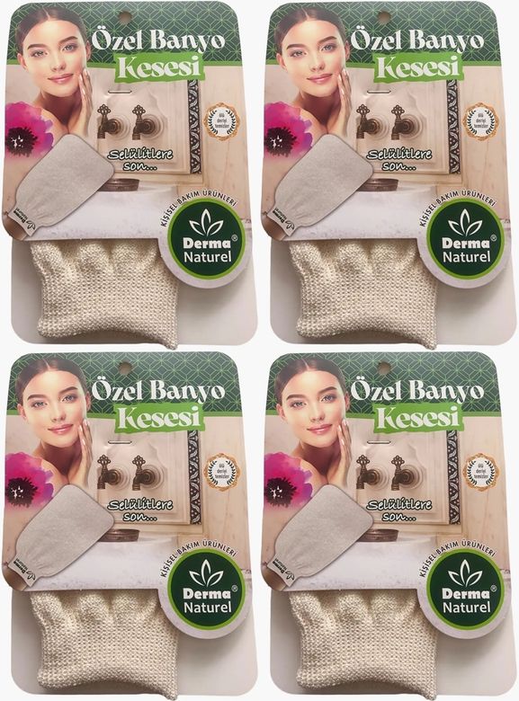Özel Banyo Kesesi MS-07 (4 Lü Set)