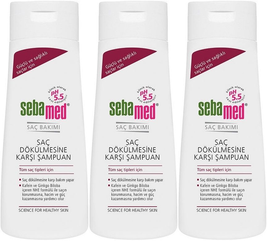 Şampuan 200ML Saç Dökülmesine Karşı (Tüm Saç Tipleri için) (3 Lü Set)