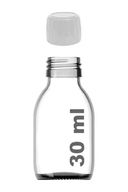 0xbez 126622220 30 Ml Sızdırmaz Kapaklı Şeffaf Shot Şişesi 30 Cc Ginger Şat Beyaz Cam Şişe 6 Adet Kilitli Plastik Beyaz Kapak Açık Bej