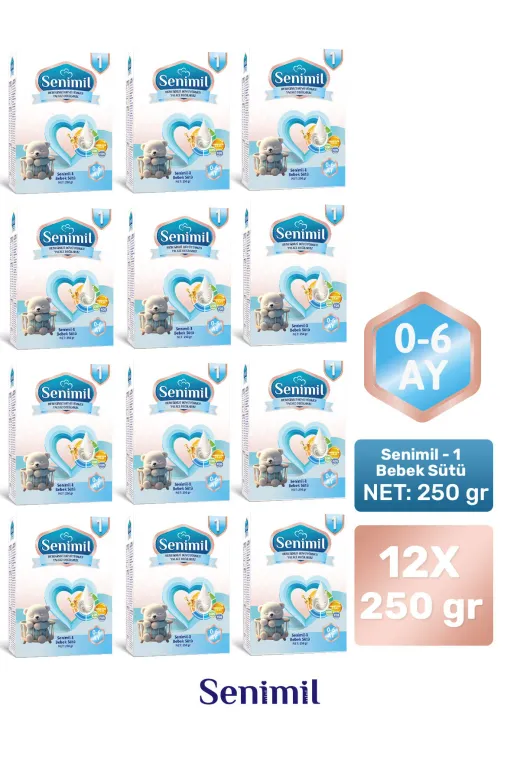 1 Bebek Sütü 250 Gr (0-6 Ay) 12 Li Avantaj Paketi