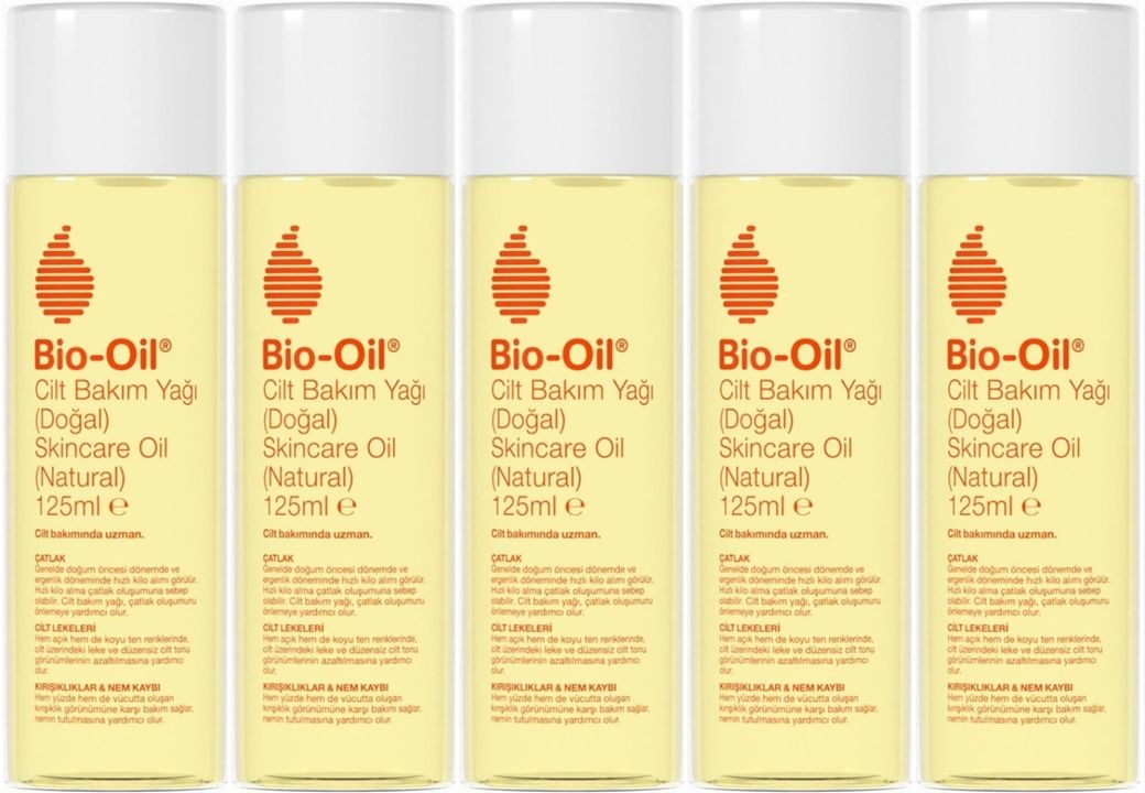 %100 Natural Çatlak & Leke Karşıtı Nemlendirici Doğal Cilt Bakım Yağı 125ML (5 Li Set)