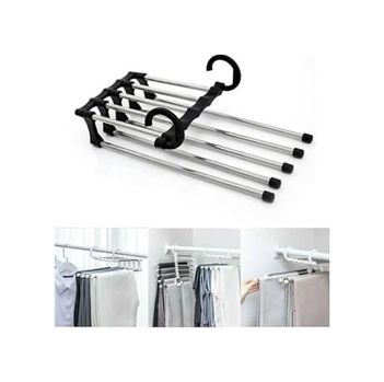 1000 İ Odin Melocej 57855210121852480184975 Hareketli Katlanabilir Askı Dolap Içi Kumaş Kot Pantolon Askısı 5 In 1 Eşarp Askılığı Çoklu Askılık 000 Açık Krem