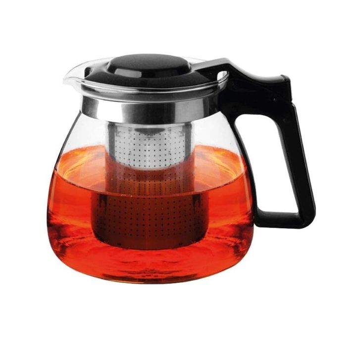 1001 Çiftliği 131622770 Isıya Dayanıklı Borosilikat Cam Demlik, Kendinden Süzgeçli, Şık Tasarım 1500 Ml