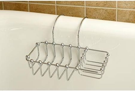 1001 Çiftliği 57855210120951680184975 Brass Cc2161 Vintage Pençe Ayak Banyo Sabunluk, 20X10 Cm, Parlak Krom 000 Açık Krem