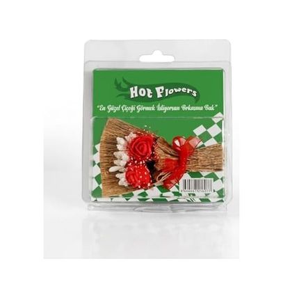 1001 Fidan 57855210124803980184975 Mini Çiçek Buketi Suprizli Paket Arka Yüzü Şık Ambalaj, Dekoratif Yapay Mini Çiçek Demeti Yeşil 20Beyazcipso