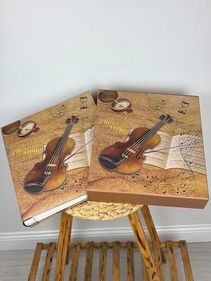 1001 Fırça 128858213 Rs25 Fotoğraf Albümü 10X15Cm 600 Lük Keman Desenli Kutulu Yatay Dikey Modeli