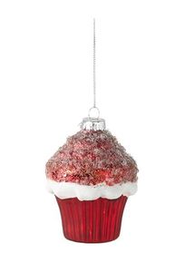 1001 Fırça 57855210121221680184975 Red Cupcake Ağaç Süsü 10 Cm 50 X 22