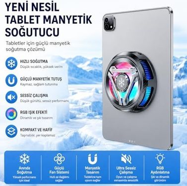 1001 Hediye 109684227 Tablet Soğutucu Fan, Taşınabilir Cihaz Soğutma Fanı