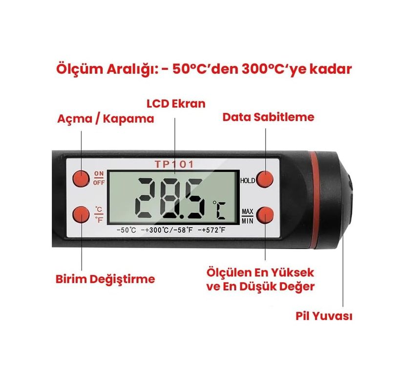 1001 Hediye 57855210126751980184975 Gudoqi Dijital Mutfak Termometresi Dijital Termometre Gıda Termometresi Ahşap