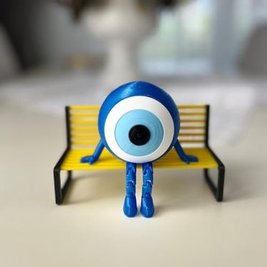 1001Hediye 131575307 Nazar Boncuğu Dekoratif Figür - Bacaklı Nazarlık Masaüstü Süsü 9X8 Cm - Bank Dahil Değildir