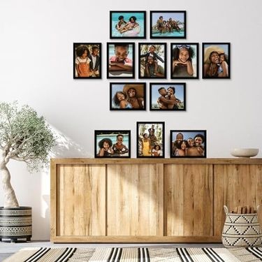 1001Hediye 131575770 9X12 Picture Frame With Polished Plexiglass - Set Of 12 - Signature Collection - Picture Frames With Engineered Wood - Photo Frame For Tabletop And Wall Display - Black