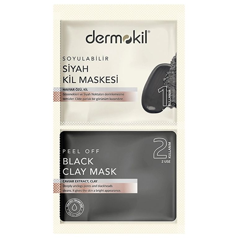 10061018 Dermokil 2X7.5 Ml Soyulabilir Siyah Kil Maskesi