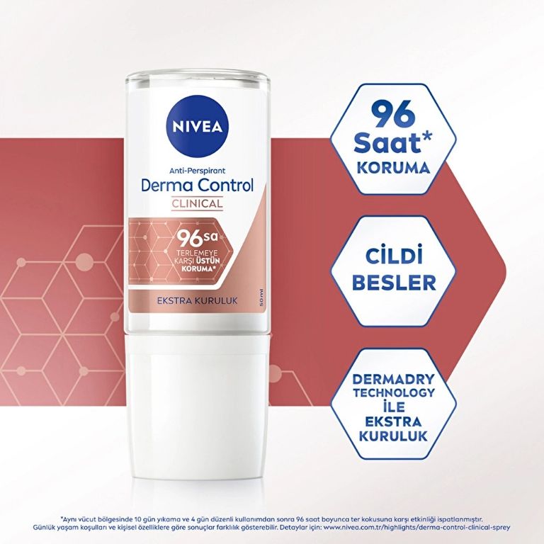 10168288 Nivea Derma Control Clinical 50 Ml Kadın Roll-On