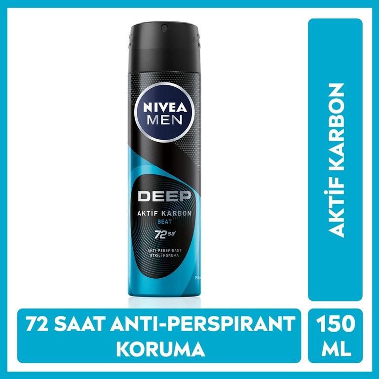 10198227 Nivea Deep Dimension Beat 150 Ml Men Erkek Sprey Deodorant