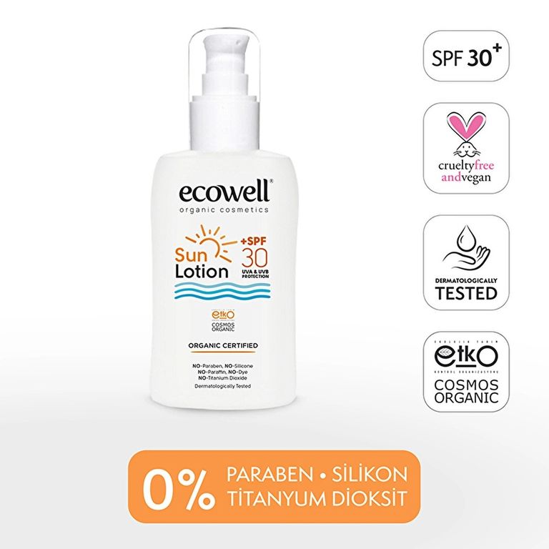 10202009 Ecowell Spf30 150 Ml Organik Güneş Losyonu