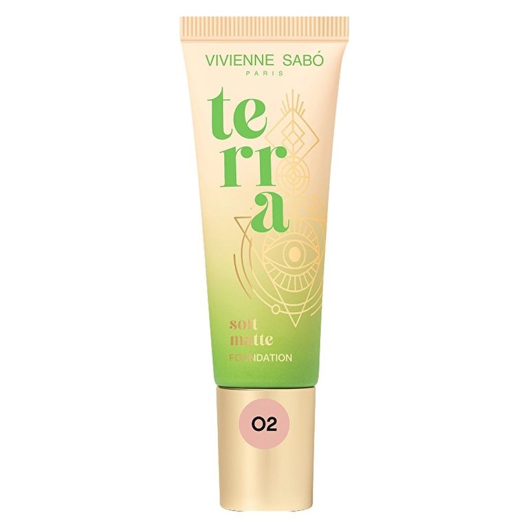 10209234 Vivienne Sabo Terra Matte 02 Beige Full Coverage Shine Free Finish Fondöten