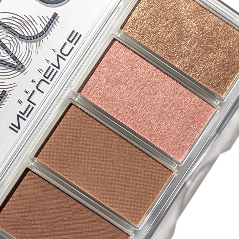 10209404 Influence Beauty Kontür Paleti Golden Decagon 01 Sculpt Glow 4In1 Contour Palette With Highlighter