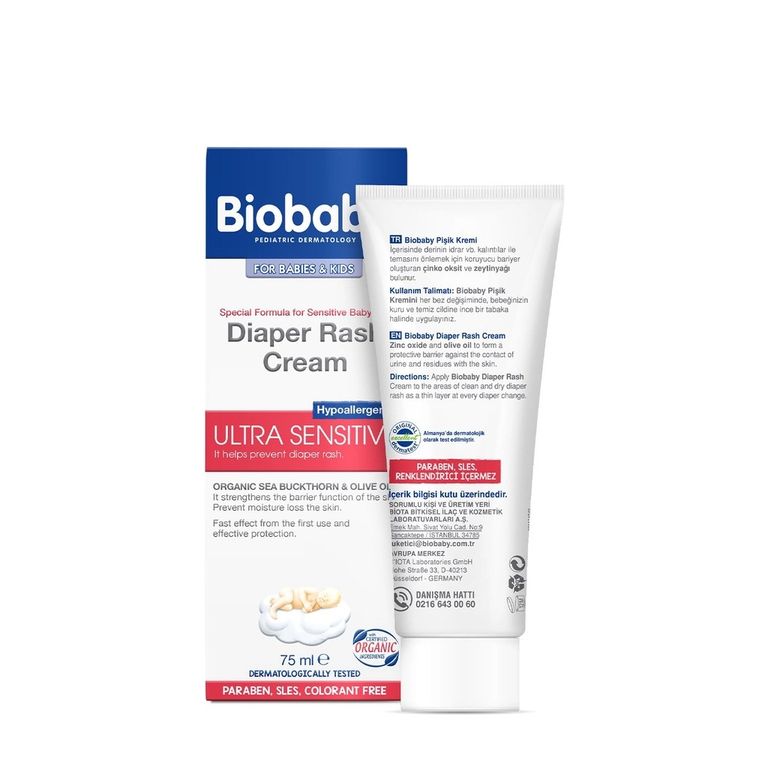 10212504 Biobaby Ultra Hassas Pişik Giderici Krem 75 Ml