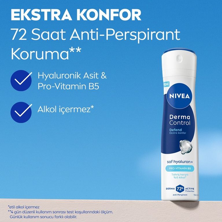 10212521 Nivea Derma Control Defend 150 Ml Kadın Sprey Deodorant