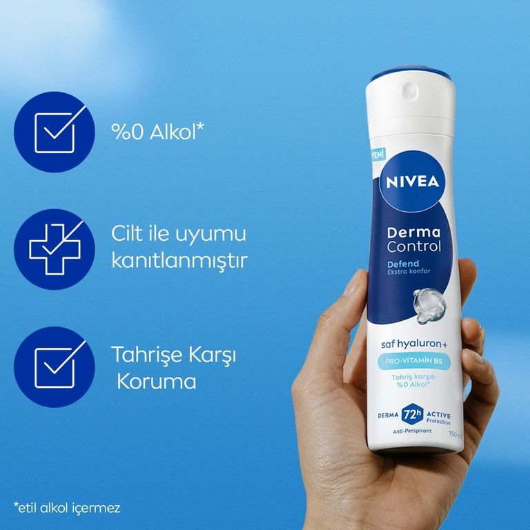 10212521 Nivea Derma Control Defend 150 Ml Kadın Sprey Deodorant