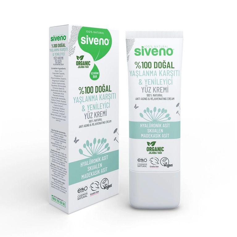 10212563 Siveno %100 Doğal Yaşlanma Karşıtı Yüz Kremi 30 Ml