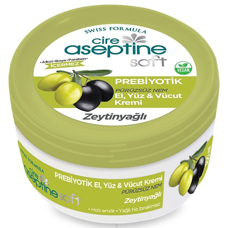 10370816 Cire Aseptine Soft Zeytinyağlı 300 Ml Nemlendirici Pürüzsüzleştirici Prebiyotikli Krem