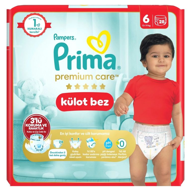 10493693 Prima Külot Bebek Bezi Premium Care 6 Numara 28 Adet