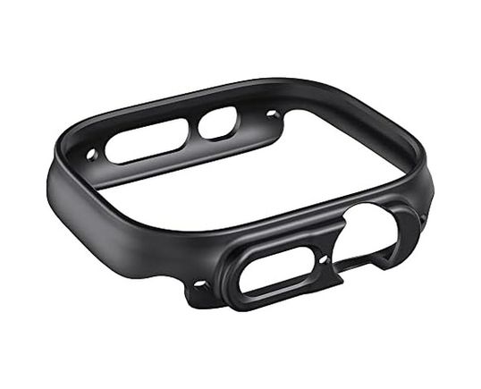 10LİNE AKSESUAR 131616825 Apple Watch Ultra İle Uyumlu 49Mm İle Uyumlu Pc Çerçeve Tam Koruyucu Kılıf, Apple Watch Ultra İçin 49Mm Köşeleri Kapatan Koruyucu Siyah -
