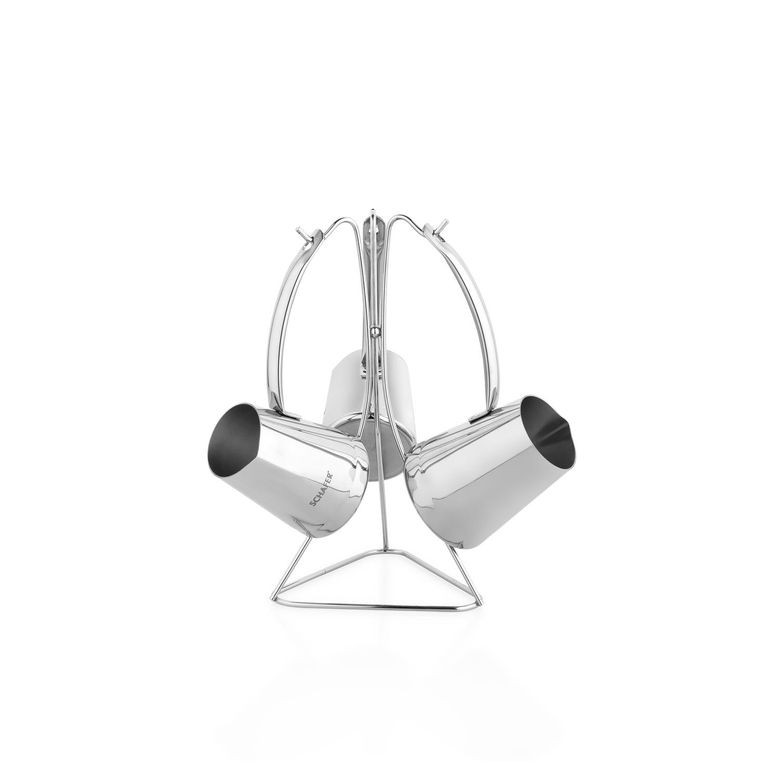 ₺1199 Schafer Fabian 3 Lü Çelik Cezve Seti 4 Parça-Inox