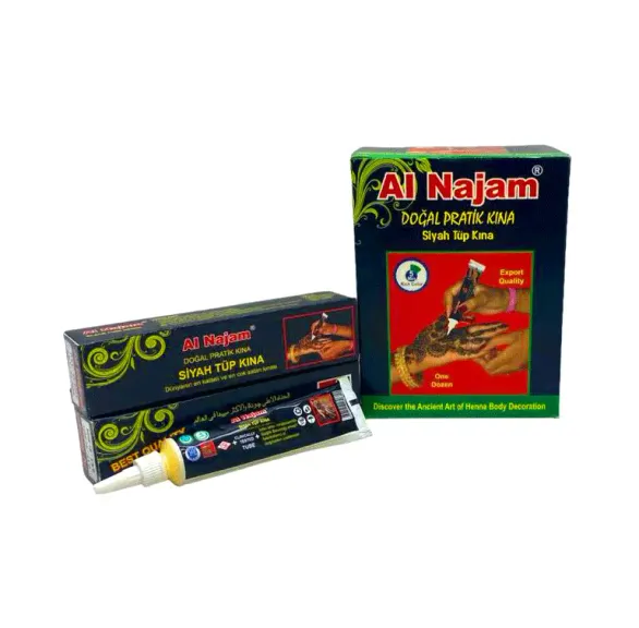 12 ADET AL NAJAM SİYAH TÜP KINA 30GR (4745)
