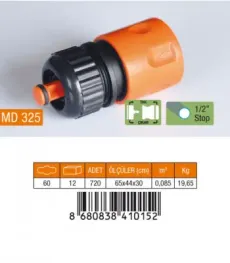 1/2 HORTUM BAĞLANTI ADAPTÖRÜ STOPLU (4745)