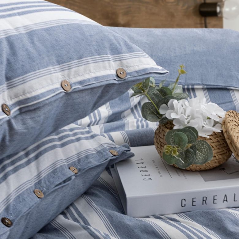 ₺1.299,00 Schafer Home Clasy İpliği Boyalı Çk Nevresim Takımı 4 Parça İndigo