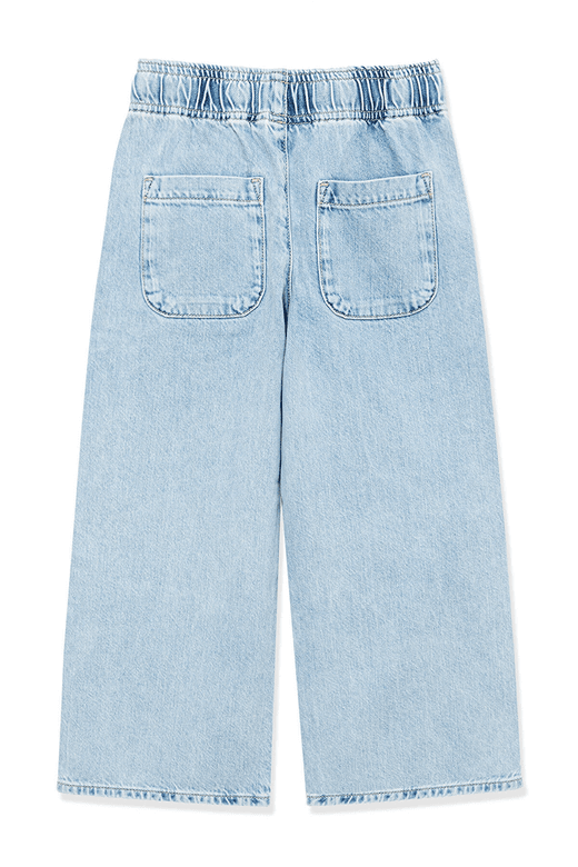 13842734 Wide Leg Kız Çocuk Loco Kot Pantolon M7010405 86710 Açık Mavi
