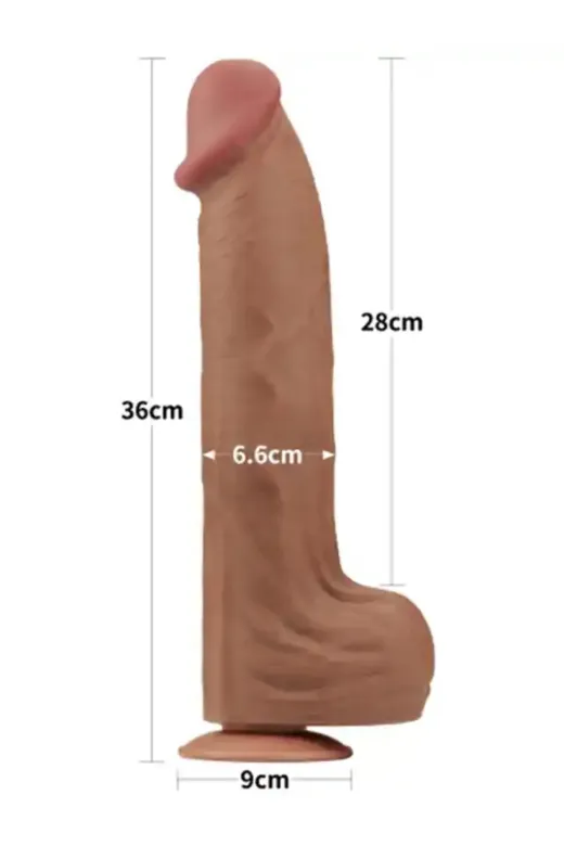 14'' Dual Layer Çift Katmanlı Dev Dildo 36 Cm
