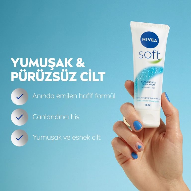 14000359 Nivea 75 Ml Soft Nemlendirici Jojoba Yağı Bakım Kremi