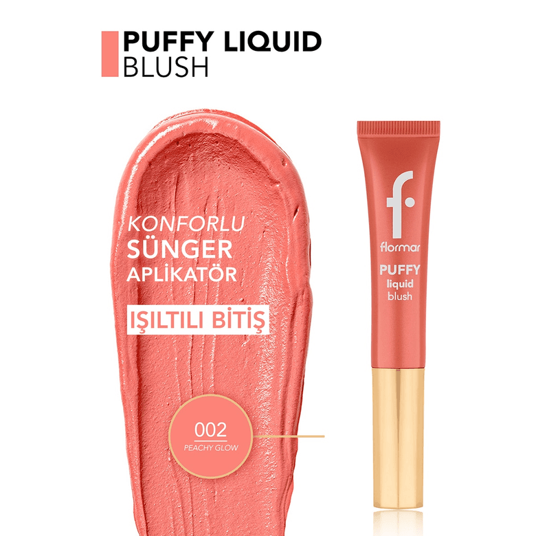1443750 Flormar Puffy No: 02 Peachy Glow Likit Allık