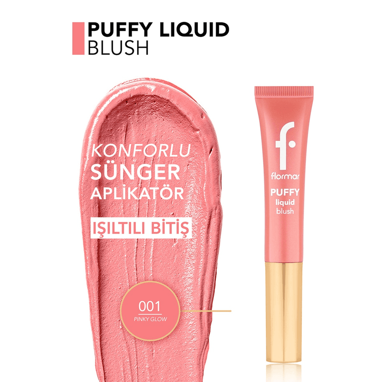 1443757 Flormar Puffy No: 01 Pinky Glow Likit Allık