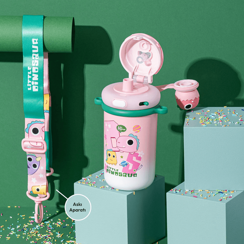 1500!' Emsan Baby Dinazor Termos Pembe 450 Ml