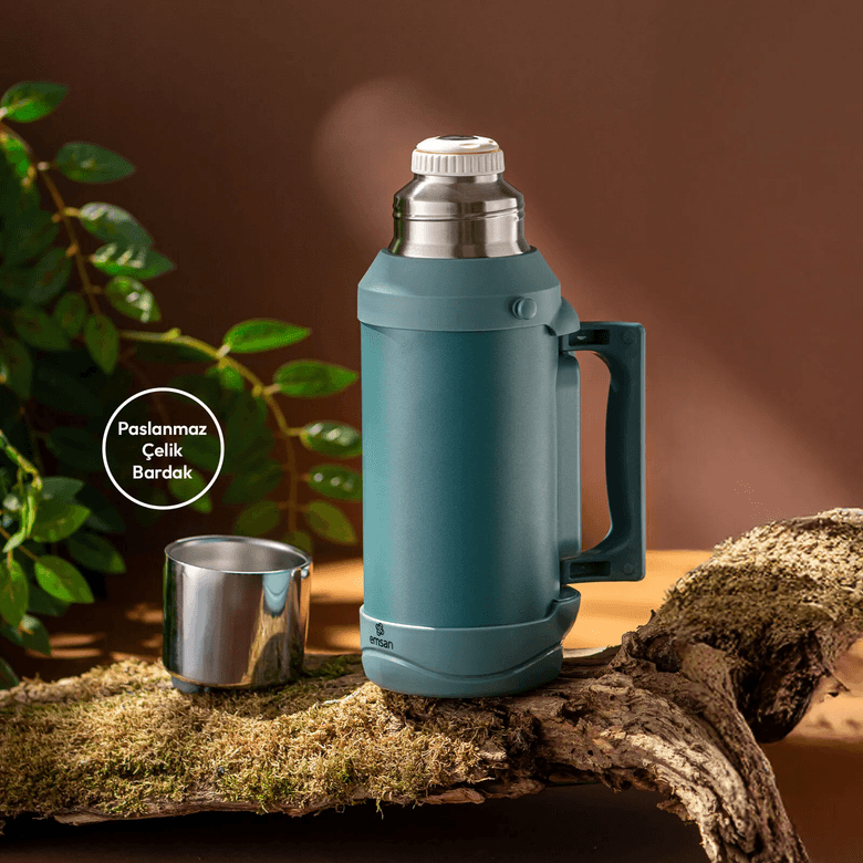 1700_. Emsan Thermafort Termos Yeşil 1500 Ml