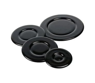 1Birhome 57855210125625280184975 Cook-Lab 6 Parça Universal Fırın Ocak Bek Kapak Takımı Ve Wok Kapak Siyah Metal - Türkiye Menşeili Dayanıklı Parlak Siyah Kaplama Açık Bej