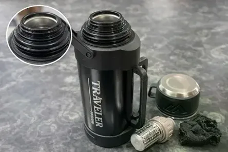 2000 Ml Çift Katmanlı Vakumlu Paslanmaz Çelik Termos Alk4641