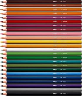 222 Concept 57855210120642380184975 Color Up Üçgen Kuru Boya Kalemi, 24&apos Lü Kutu 103 Ivory