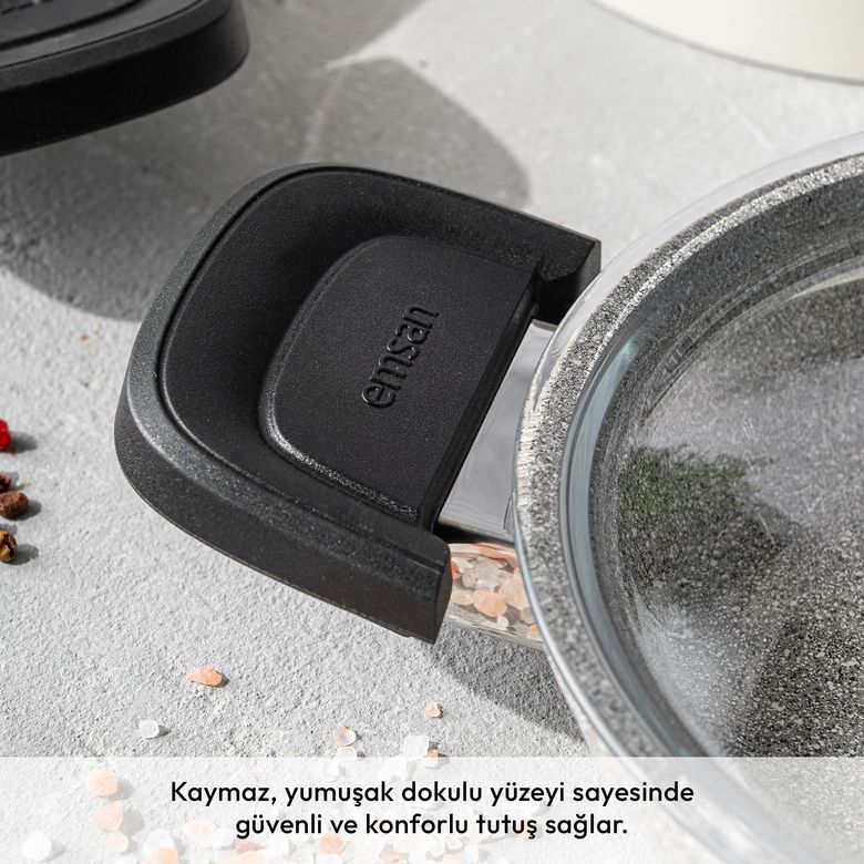 2300; Emsan Fortis Granit 6 Parça Sahan Set Gri