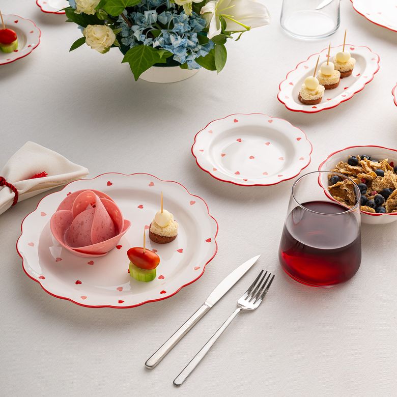 2.499 TL^ Emsan Sweetheart Kalpli 14 Parça 6 Kişilik Kahvaltı Takımı