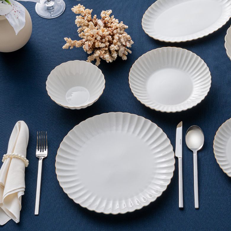 24.999 TL Emsan Perla Fine Bone 53 Parça 12 Kişilik Yemek Takımı