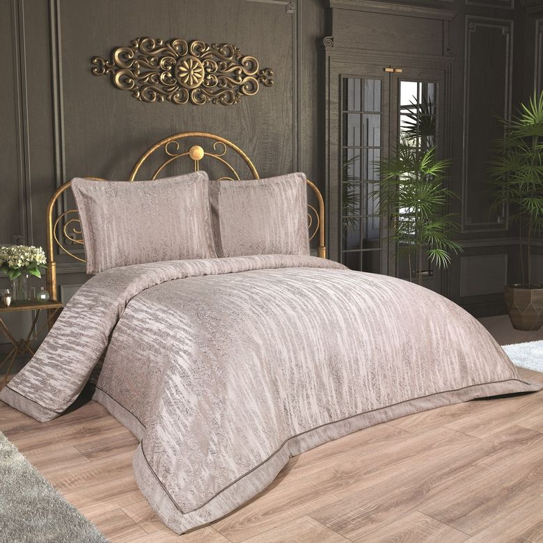 2.999,00** Schafer Home Emma Yatak Örtüsü Seti 3 Parça-Taş Rengi