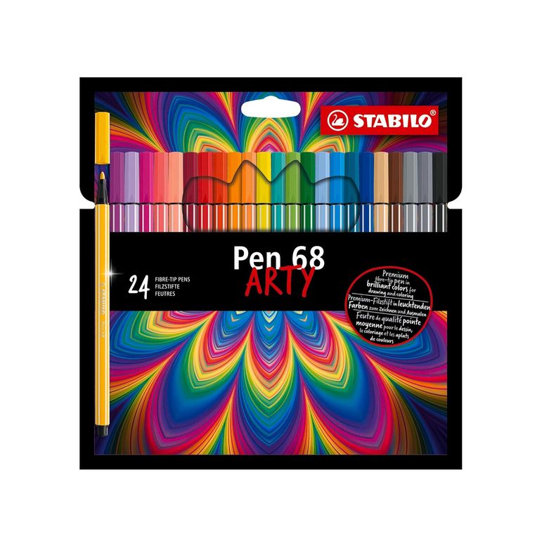 2K 132137835 Pen 68 Arty - Keçe Uçlu Boya Kalemi - 24&apos Lü Paket - Çeşitli Renkler