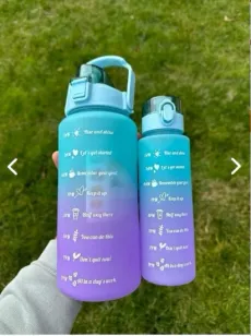 2li Su Matarası - Suluk 2 lt  ve 900 ml Yavrulu Spor Salonu Su Şişesi Sticker