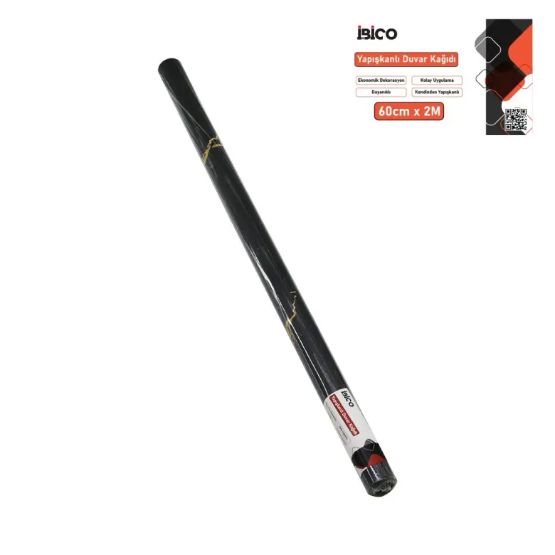 2MT X 60CM SİYAH MERMER DESENLİ TEZGAH ÜSTÜ FOLYO STİCKER - DUVAR KAĞIT KENDİNDEN YAPIŞKANLI - EKO DEKORASYON - DAYANIKLI (4745)