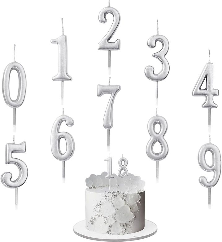 30212024 Happy Birthday Gümüş Rengi Doğum Günü Mumu